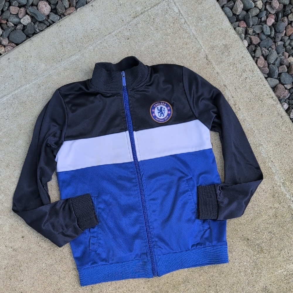 Kids Blue and Black Chelsea FC Sweatshirt